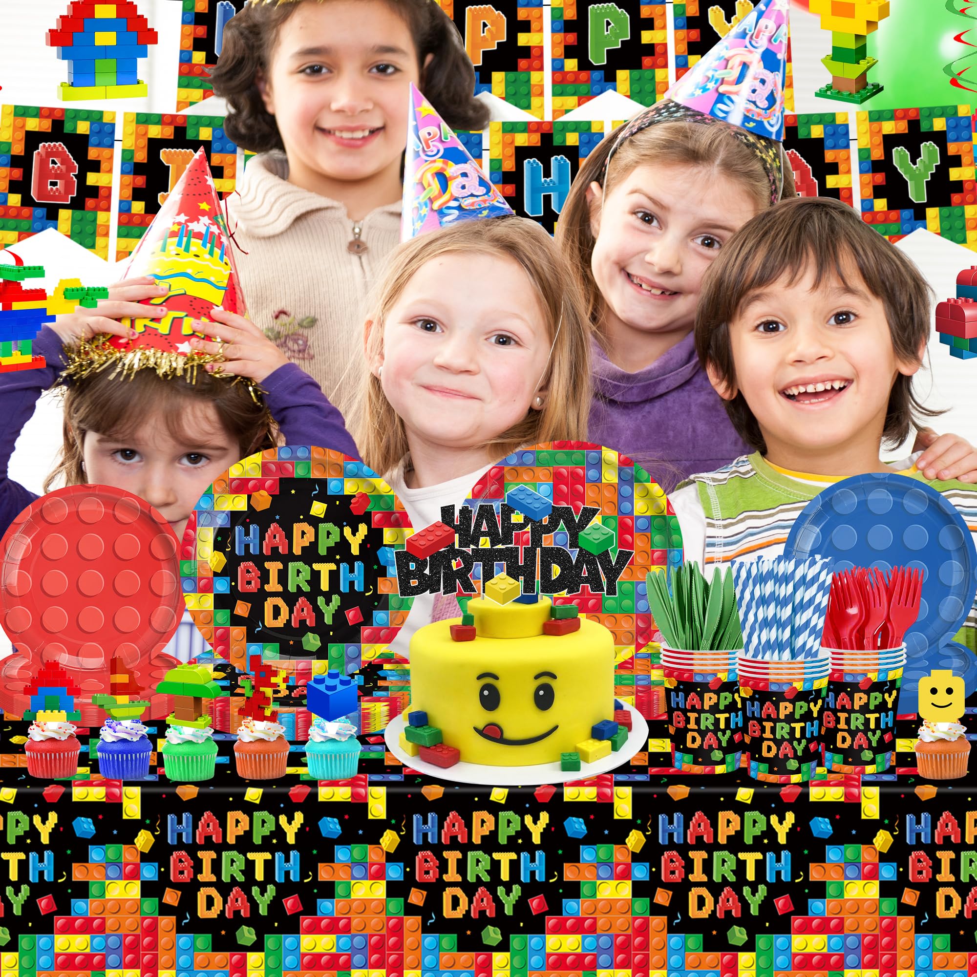 YOURUIYF Building Block party balloons brighten the scene for photos
