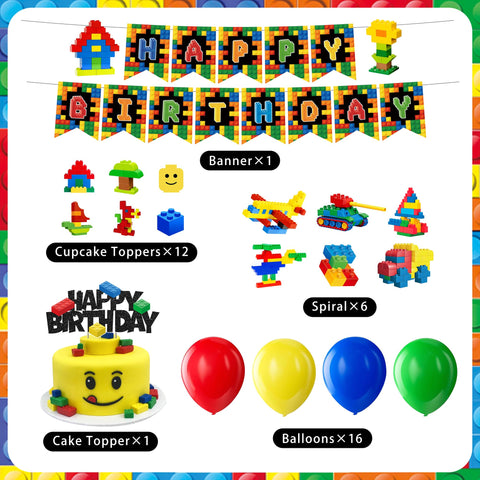 YOURUIYF Building Block party plates 7-inch add convenient portions to the table
