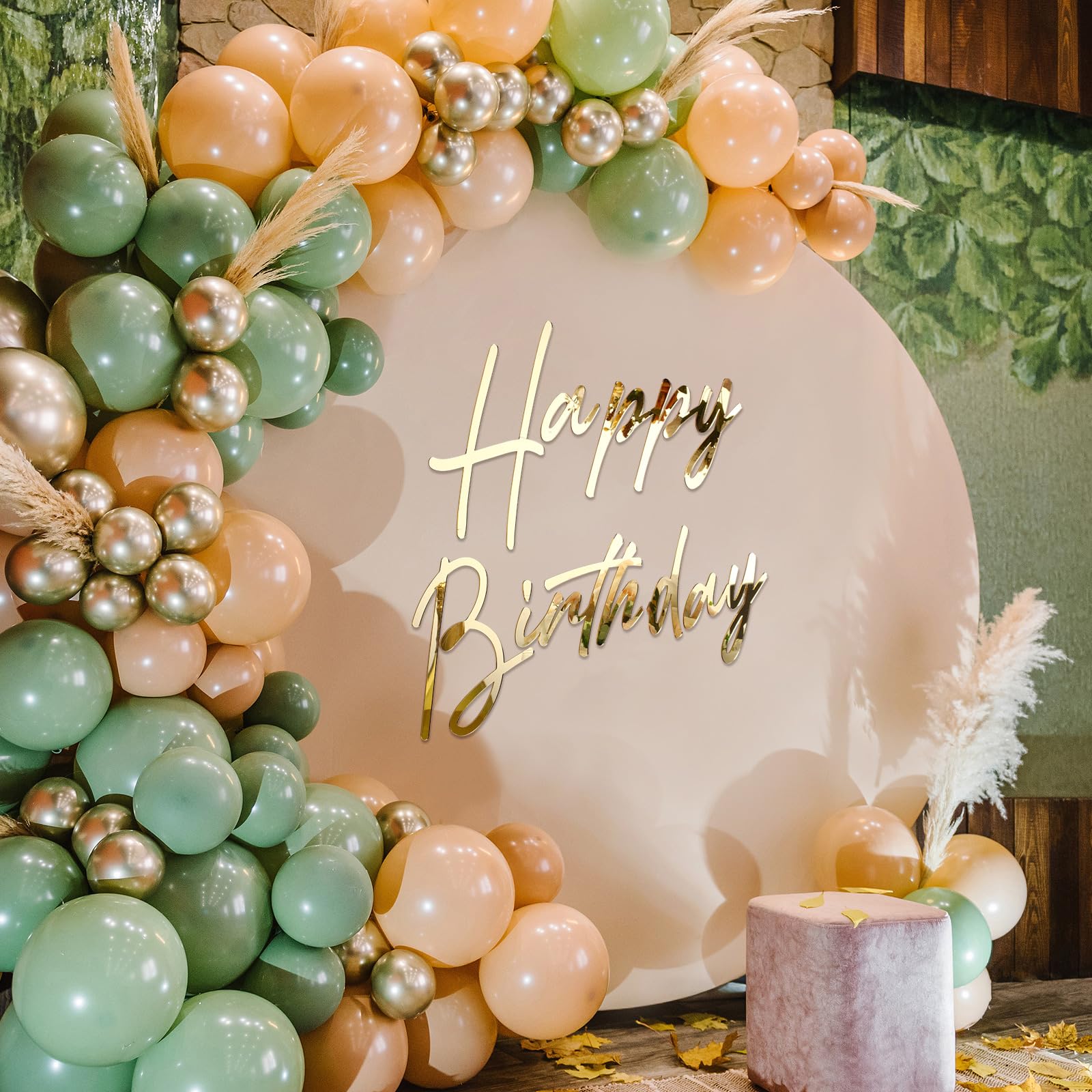 Lightweight acrylic Yousoontic decals create a premium party look