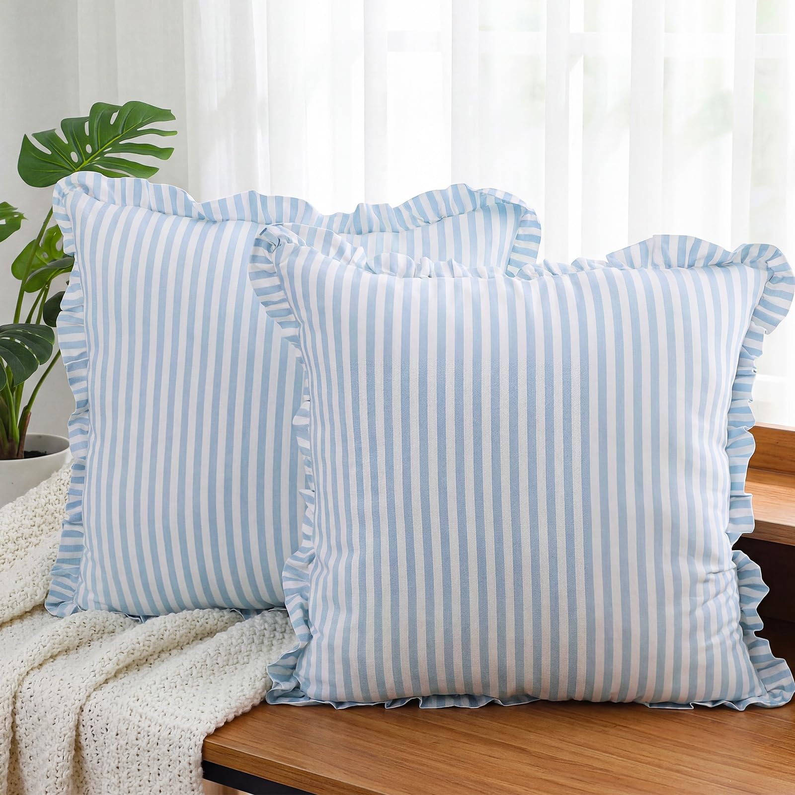 Yousoontic patio-ready pillow cover setup for outdoor seating