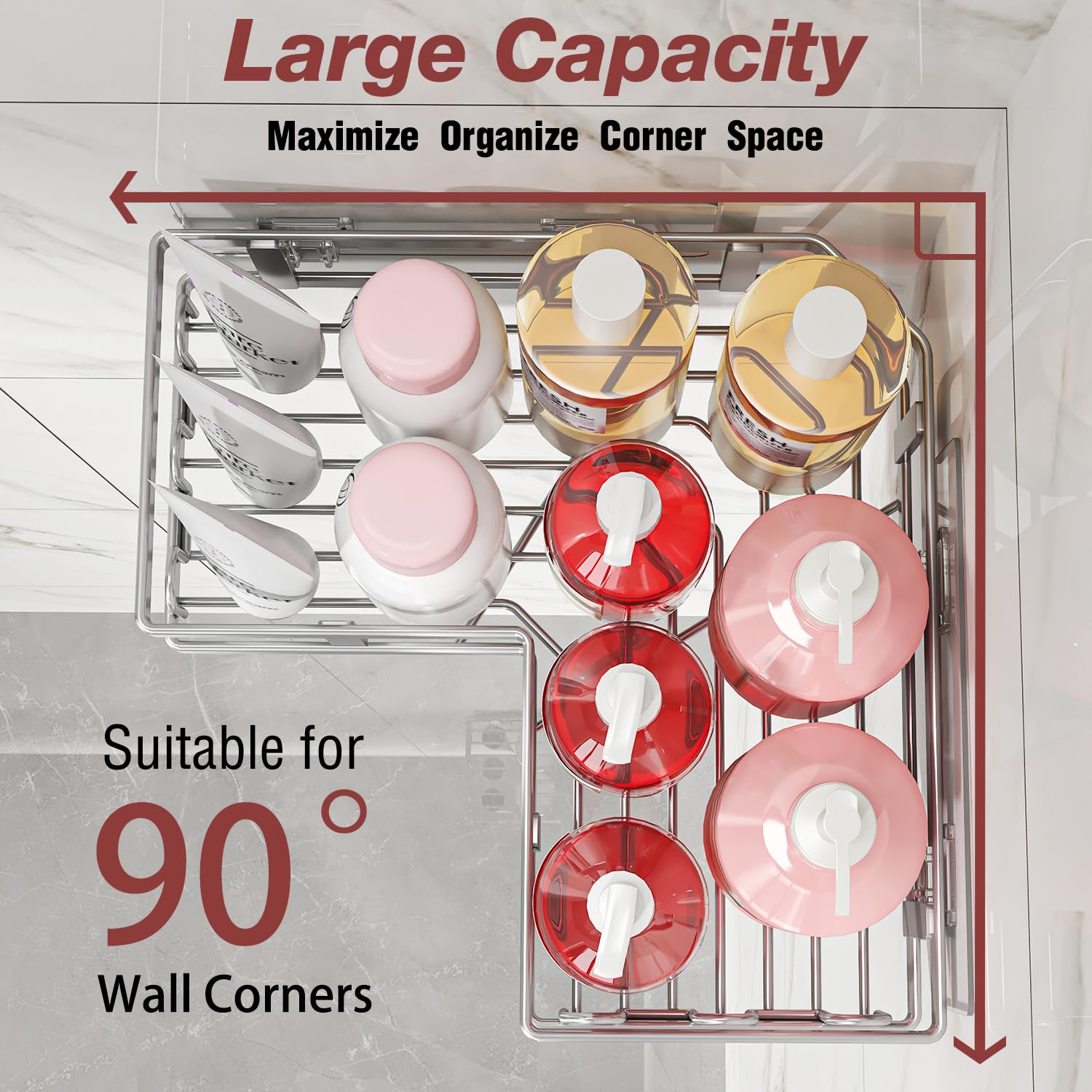 Youvip hooks with bathroom essentials for easy reach and organization