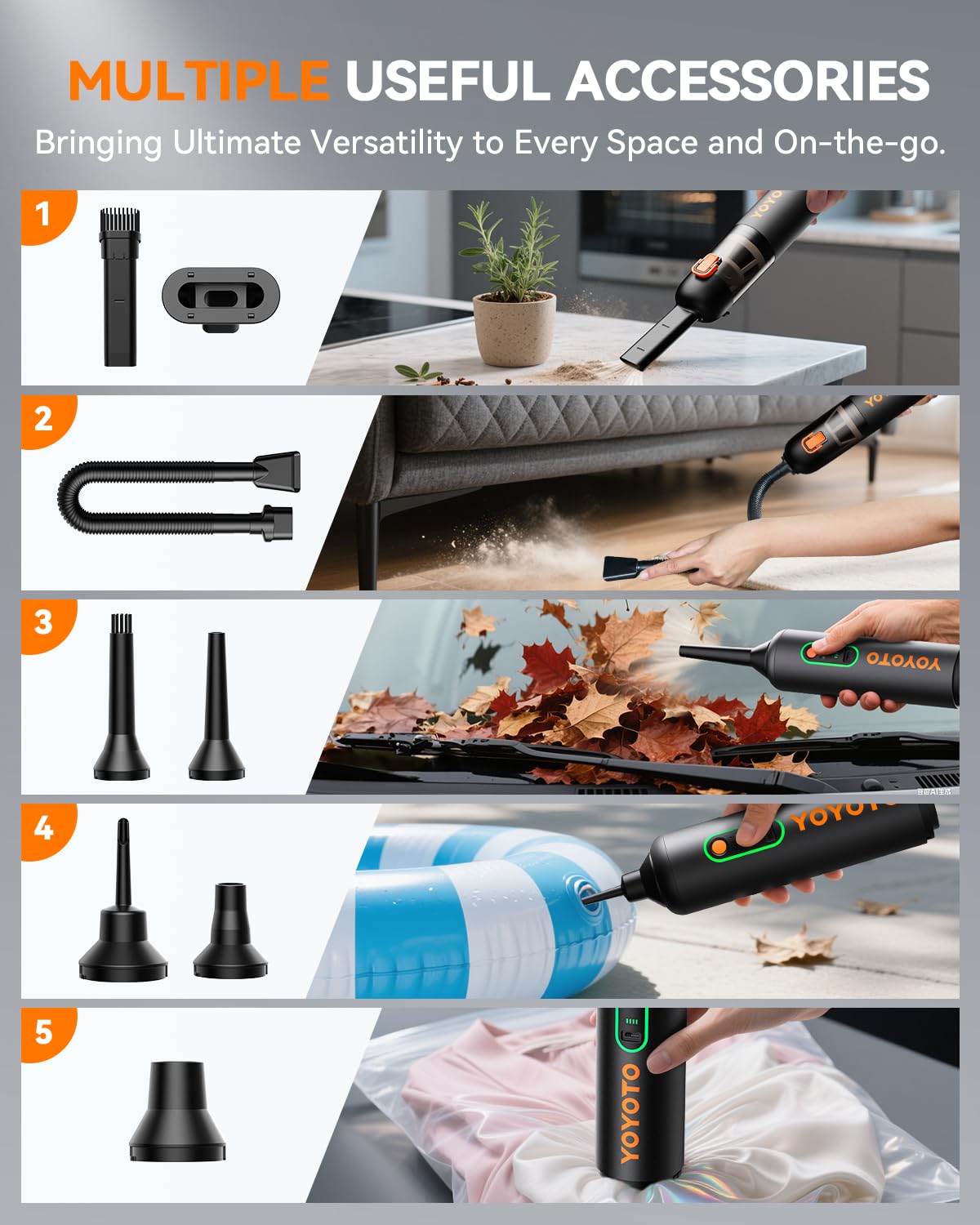 Yoyoto stores neatly in glove compartments and cup holders