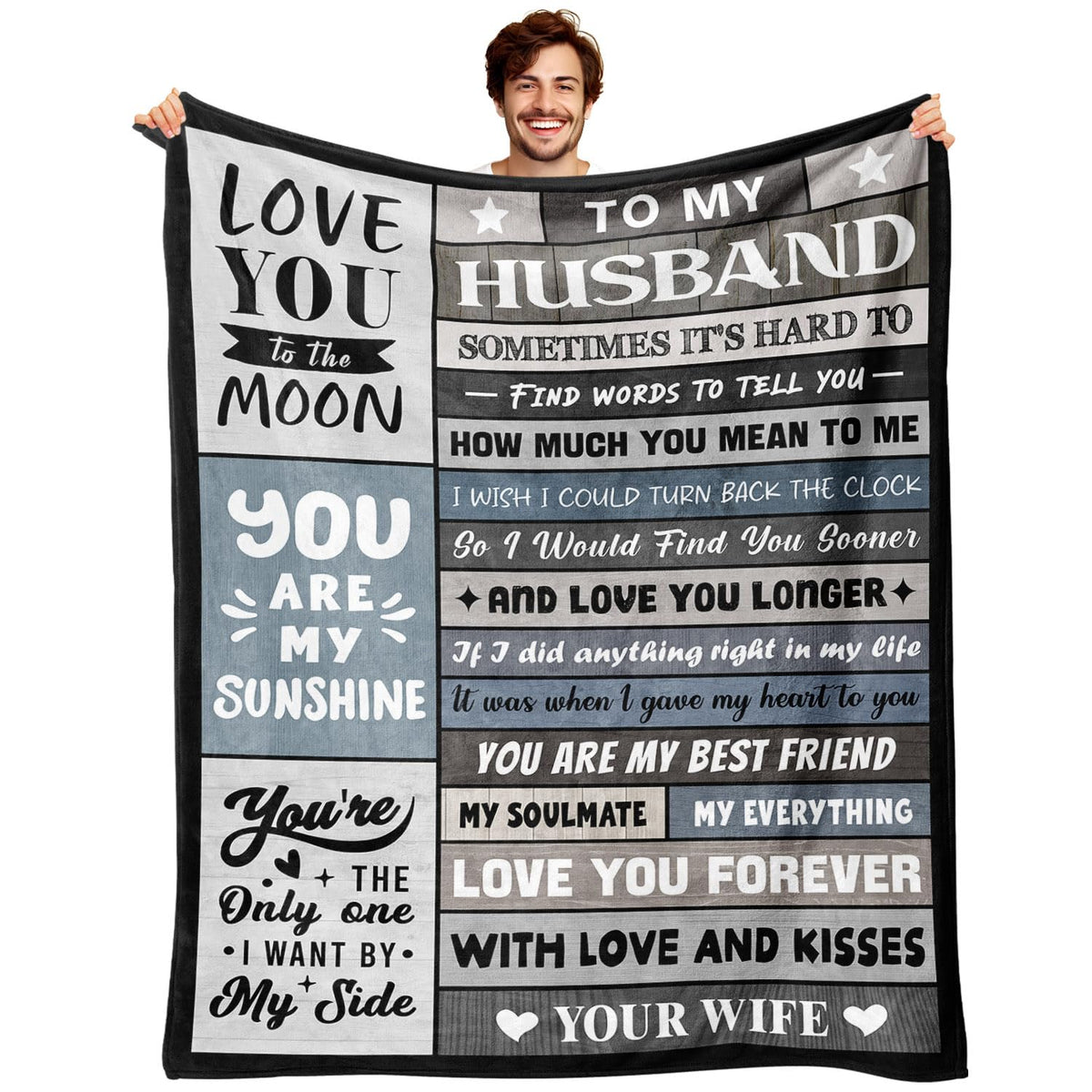 YPURTSD husband blanket 50x60 draped on sofa for cozy warmth.