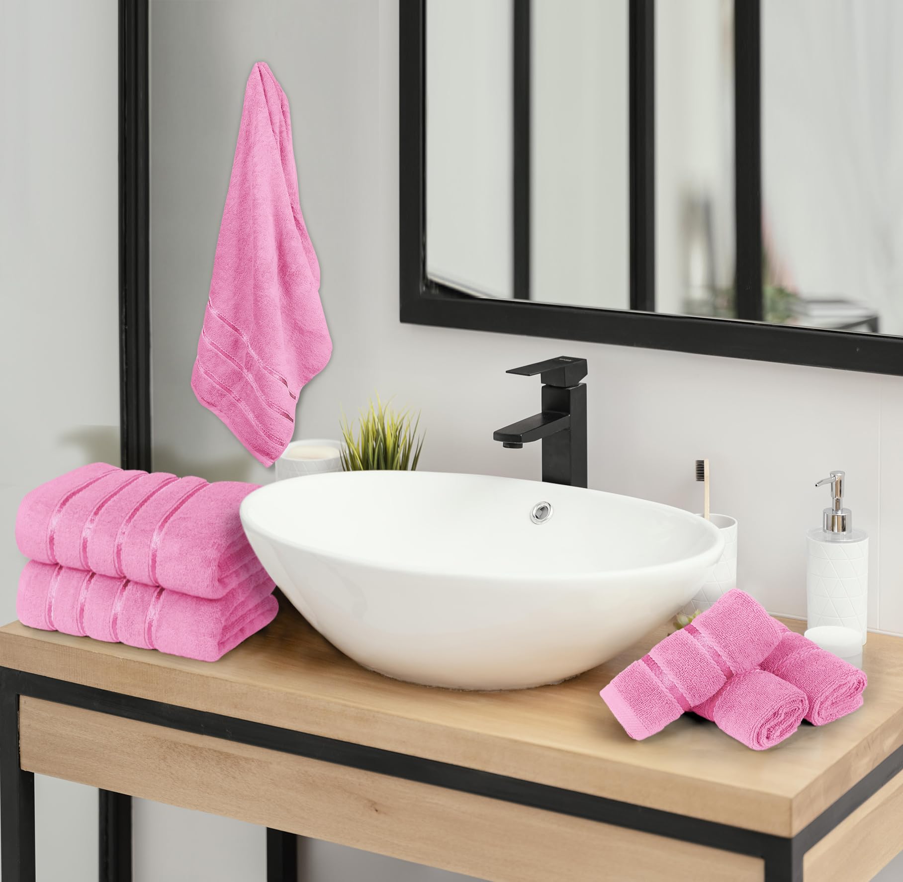 YRALY viscose border detail enhances style without sacrificing softness.