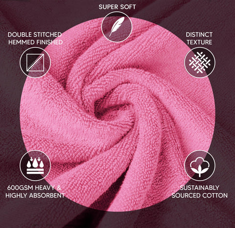 YRALY hand towels with viscose border add luxury to routines.