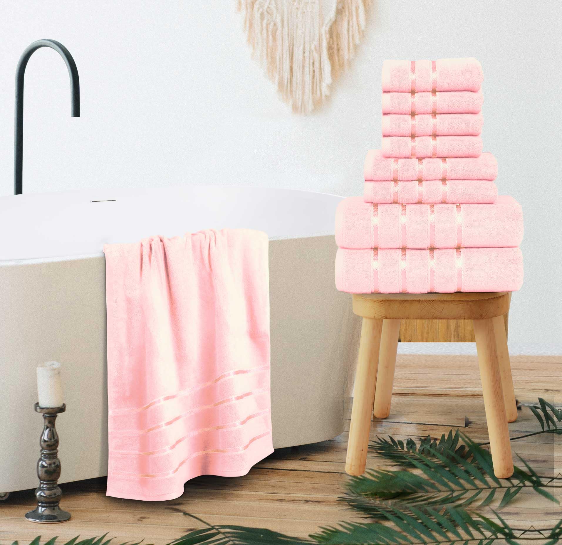 YRALY Viscose Border detail: adds an elegant upscale touch to bathroom décor