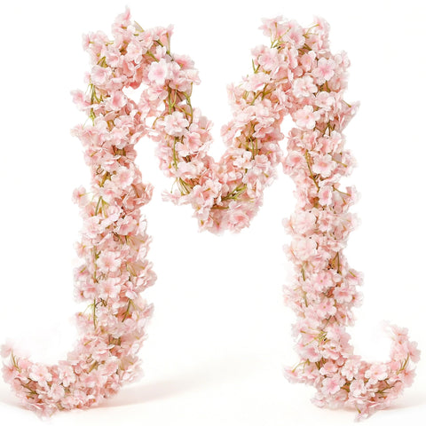 YRIOWMI cherry blossom garland arch decoration with lifelike pink blooms