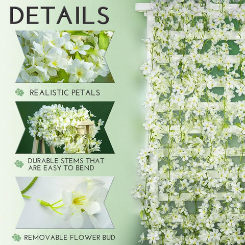 YRIOWMI artificial blossoms feature pale pink to white gradient for natural-looking detail.