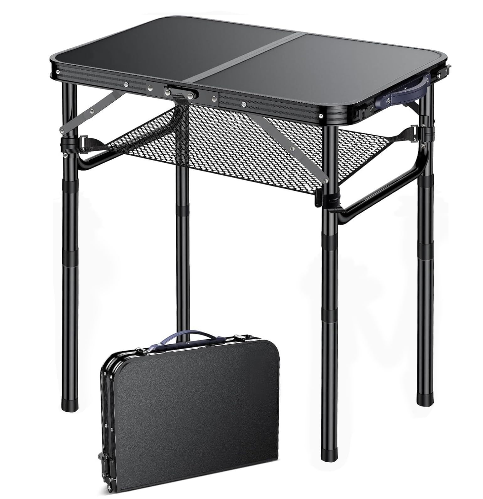 Yriuat folding TV tray, assembled on a table, sturdy for meals or work