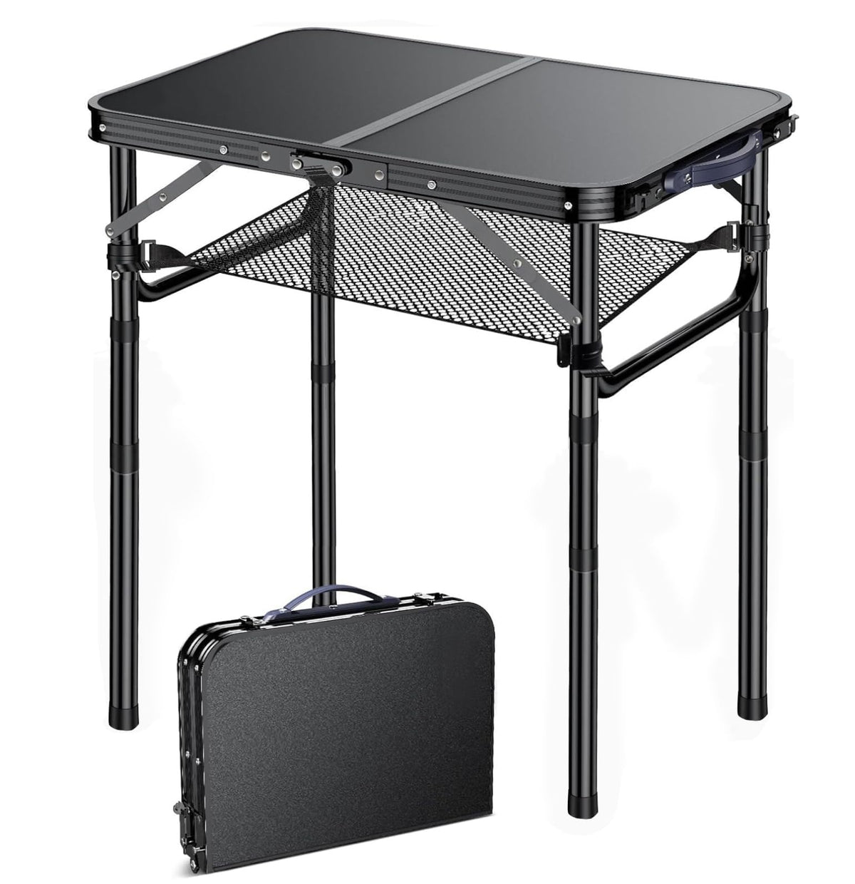 Yriuat folding TV tray, assembled on a table, sturdy for meals or work