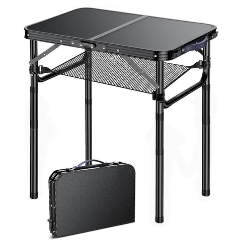 Yriuat folding TV tray, assembled on a table, sturdy for meals or work