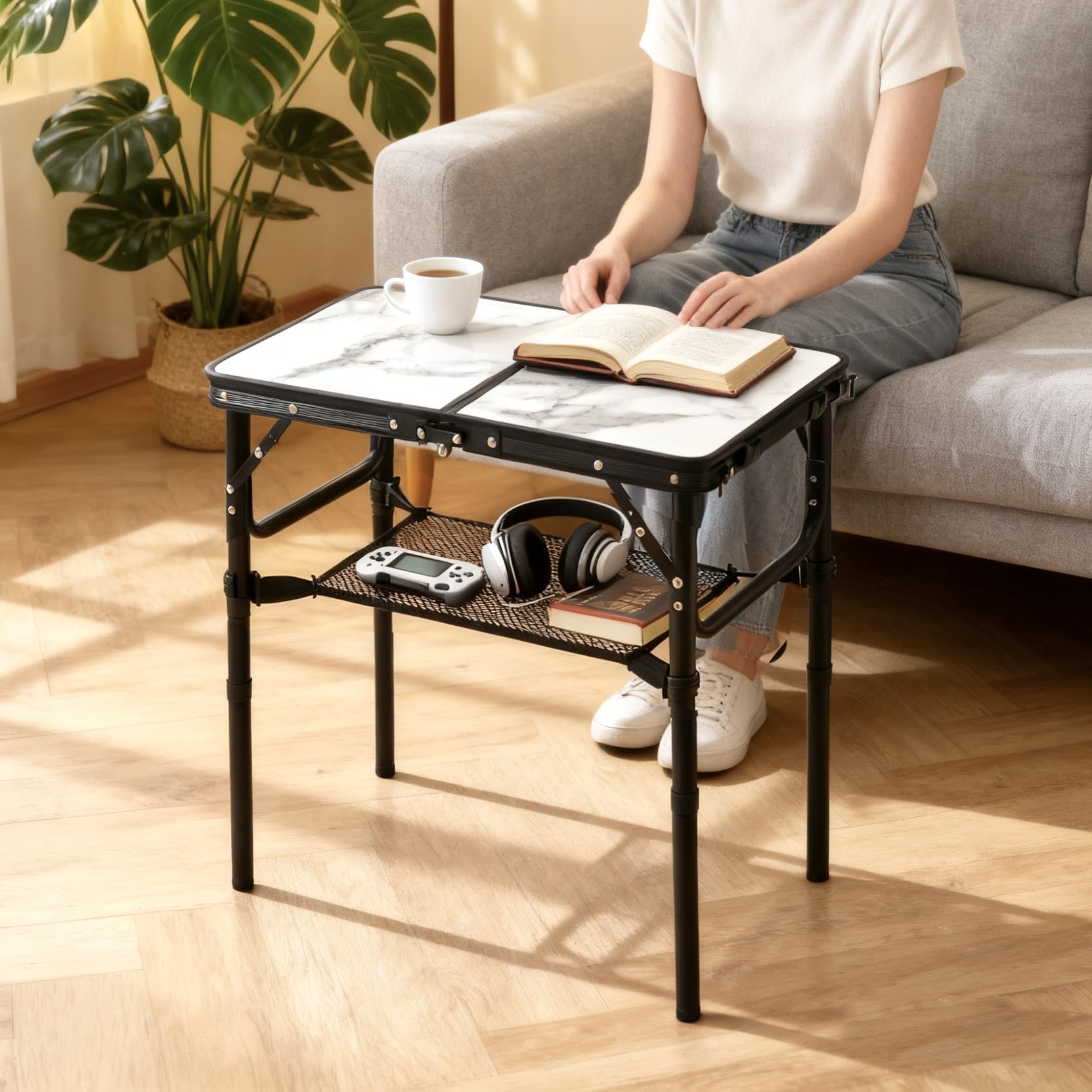 Yriuat folding TV tray sturdy 5mm MDF surface supports snacks