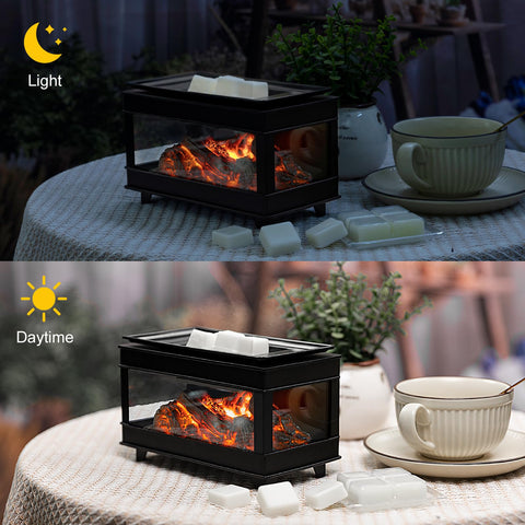 YSong charcoal flame simulation creates warm ambience without actual flames.