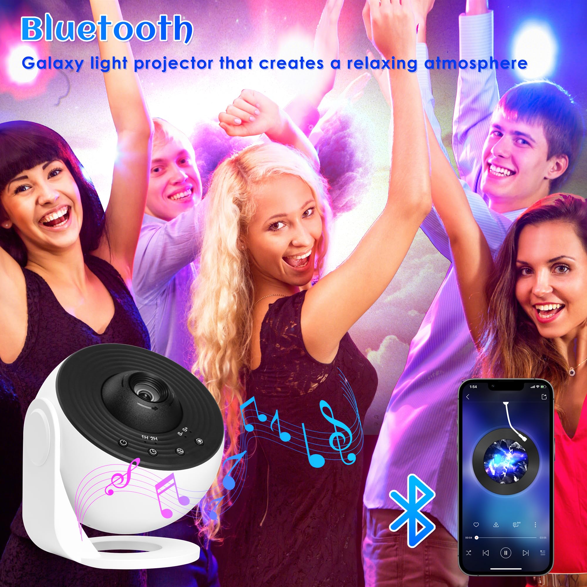 Ysonla Galaxy Pro remote control provides easy operation from bed or couch.