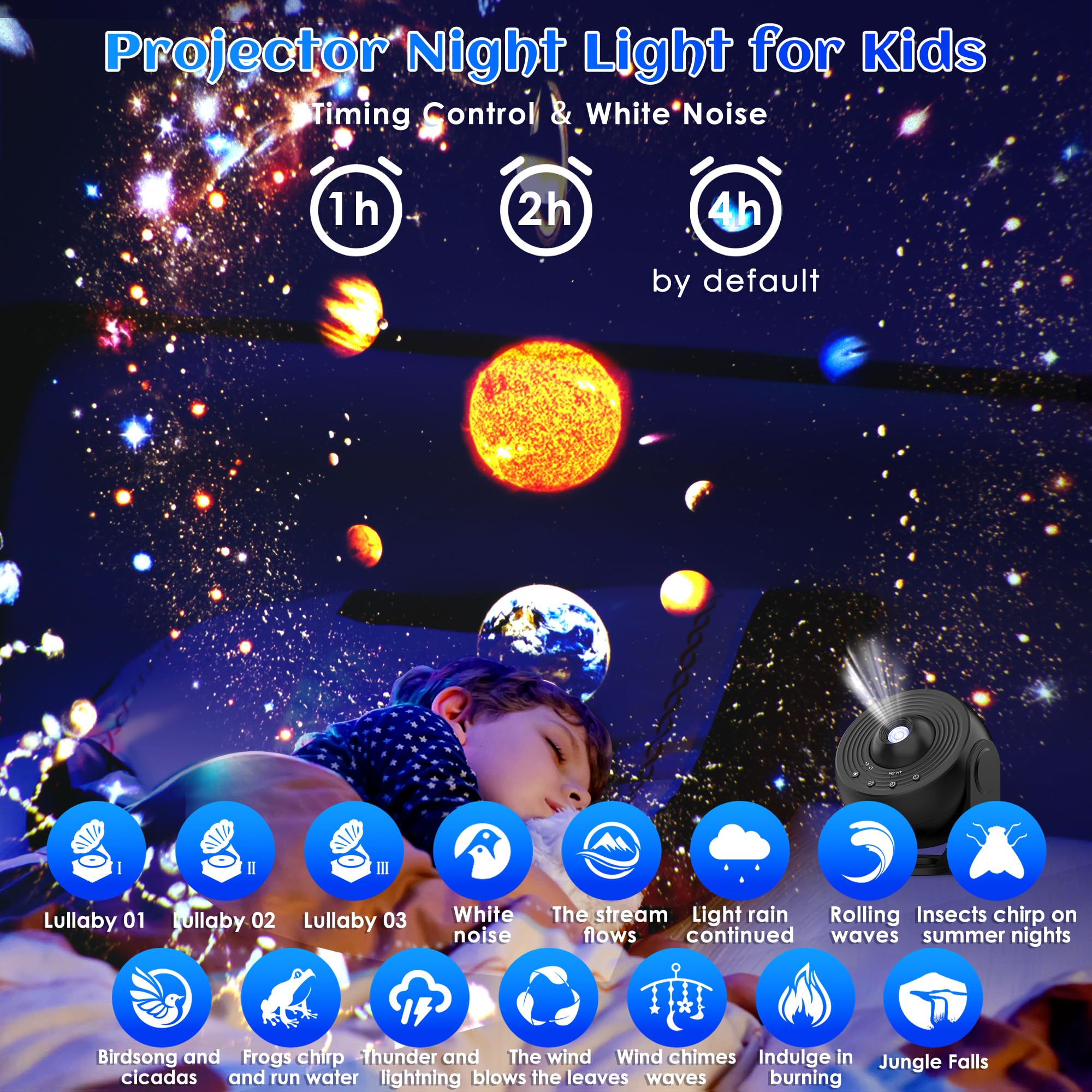Ysonla Galaxy Projector Pro night sky focus delivering layered visual depth.