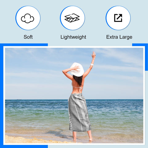 YSYJ Turkish Beach Towel quick-dry fibers for poolside reuse.
