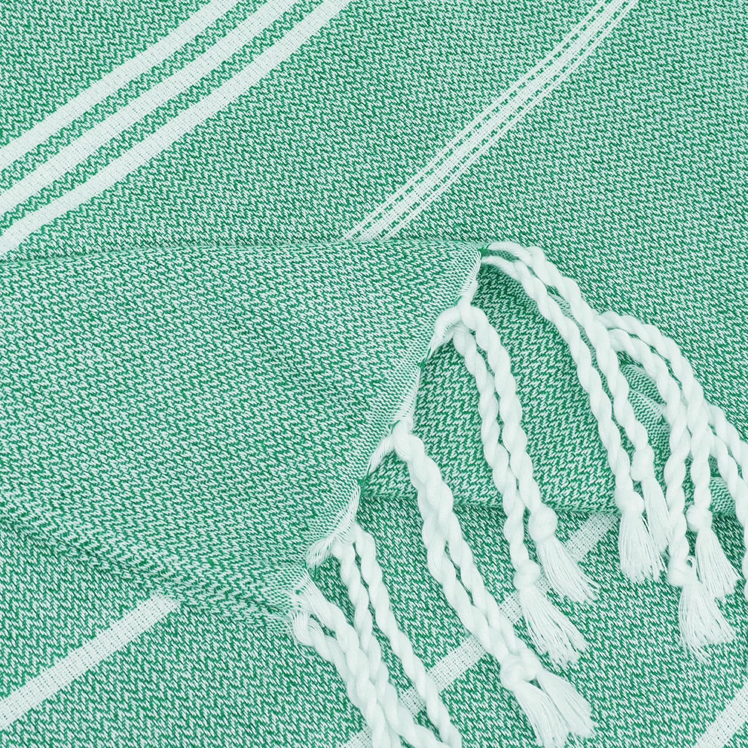 YSYJ Turkish Beach Towel sand-free fabric texture on sand