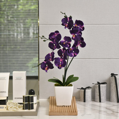 YSZL three-stem arrangement with silk flowers for year-round display.