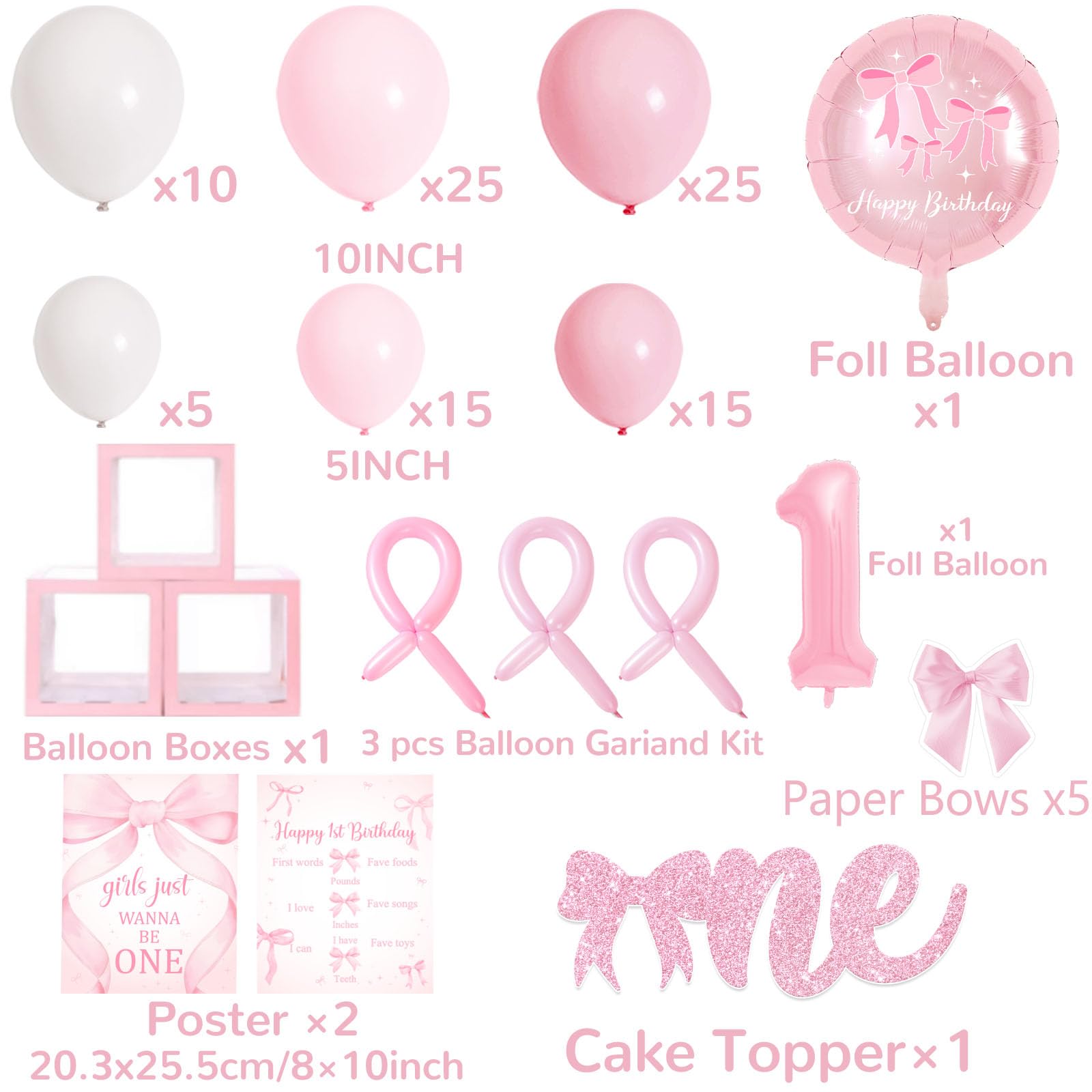 YTGUVBK bow cupcake toppers sprinkle charm on treats