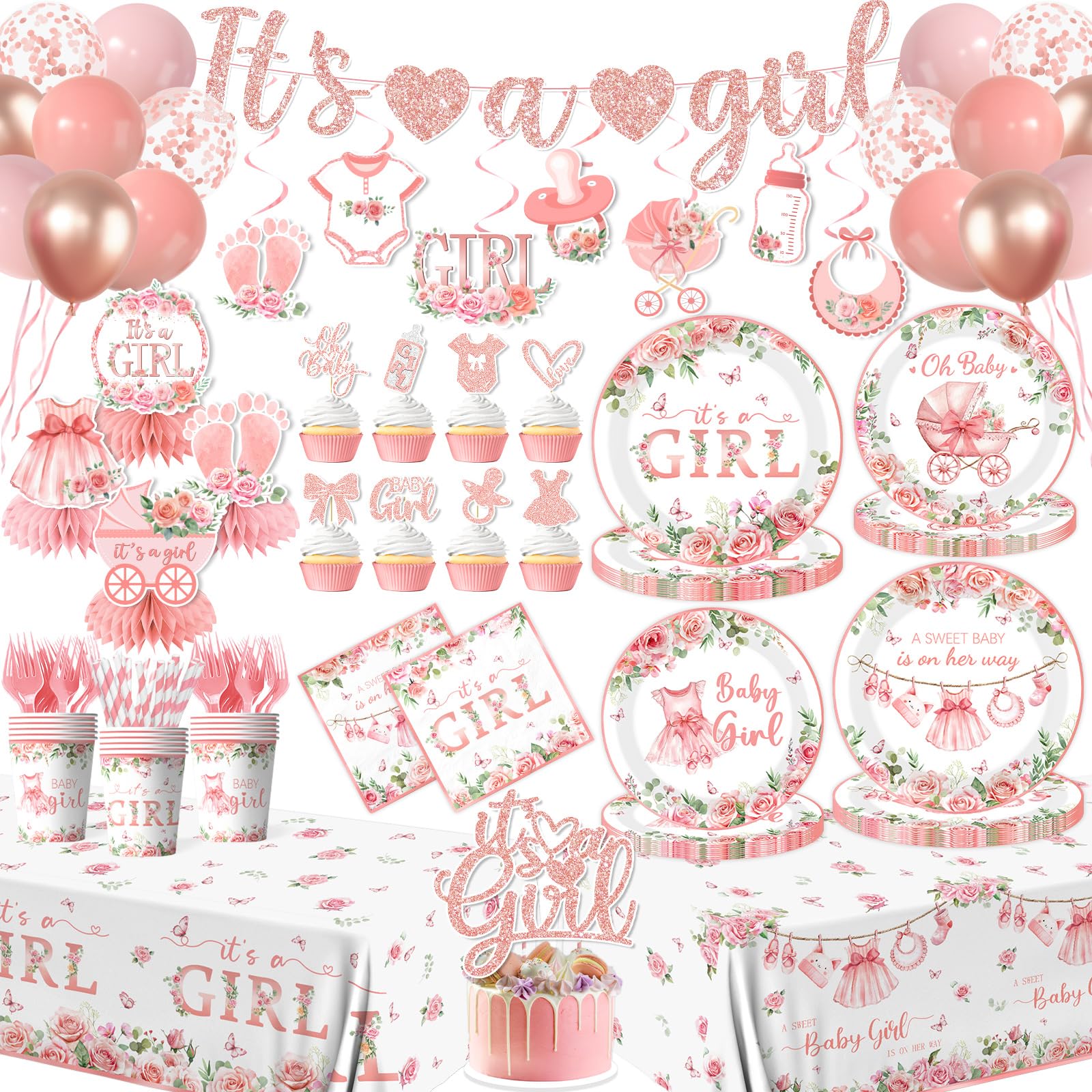 YTGUVBK its a girl banner brightens the shower ambiance and photo moments.