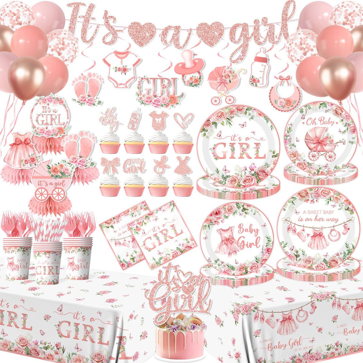 YTGUVBK its a girl banner brightens the shower ambiance and photo moments.