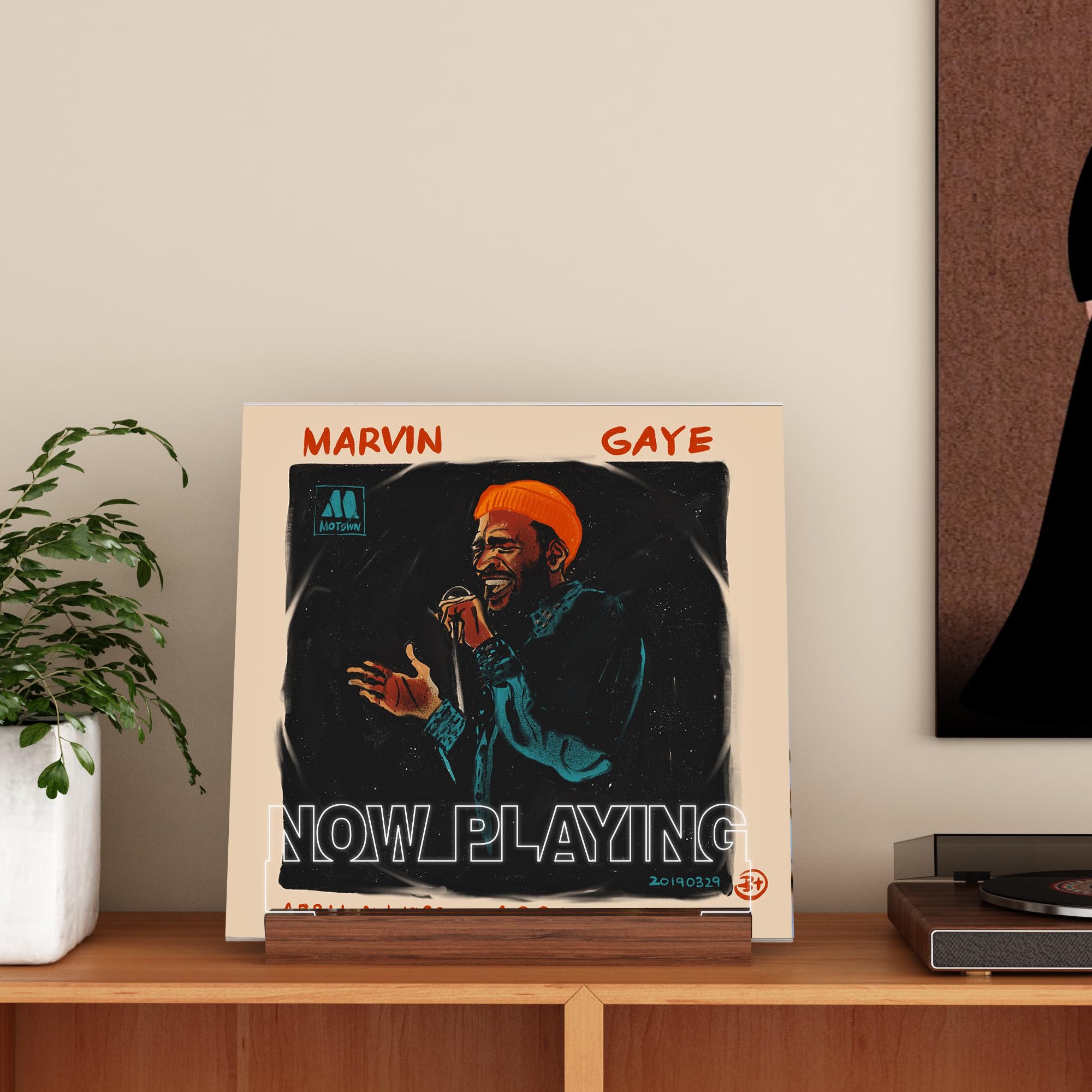 YuanDian Now Playing vinyl stand acrylic sheets display sleeves clearly for easy viewing