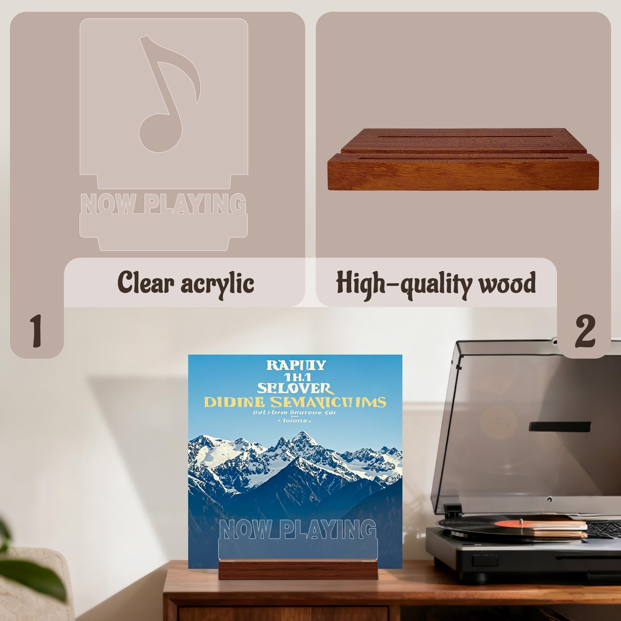 YuanDian Now Playing vinyl stand glow enhances living room decor and mood