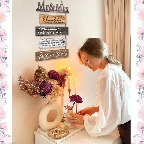 Yudarte hemp cord hanging signs add rustic elegance to walls.