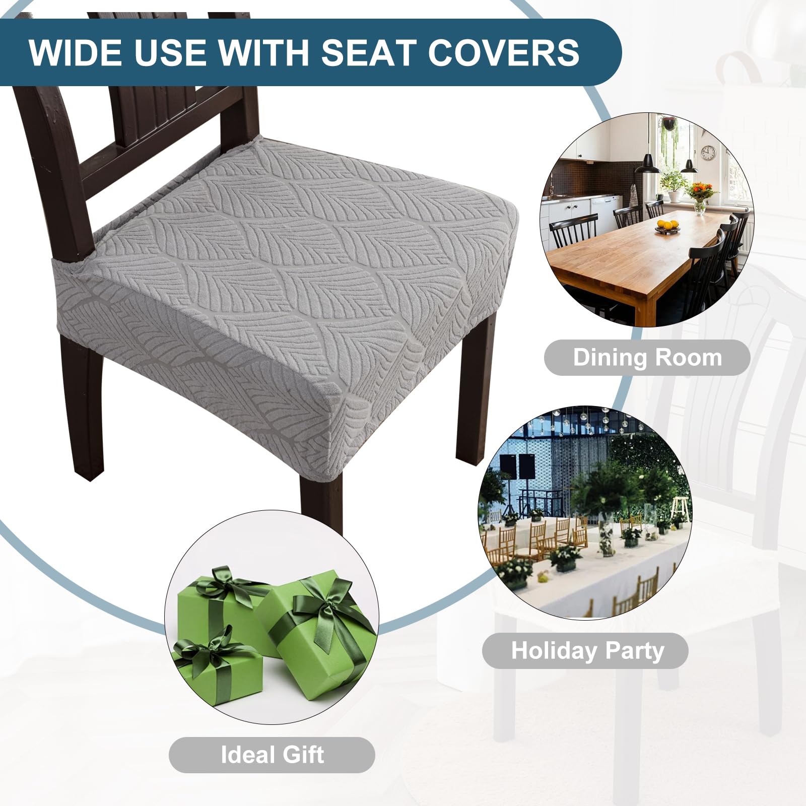 YUEANG chair covers guard against spills and pet scratches.