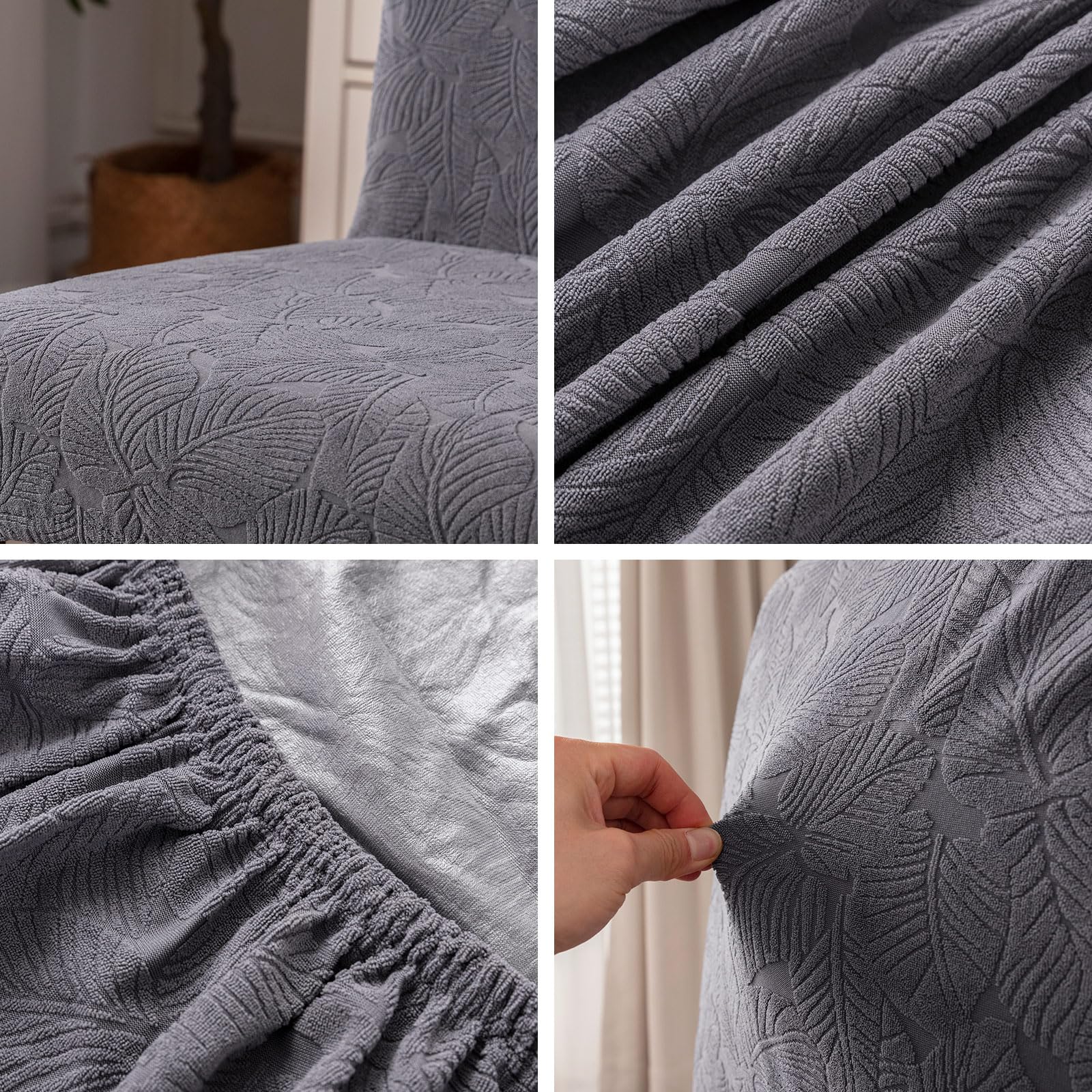 YUEANG washable chair cover with easy-care instructions.