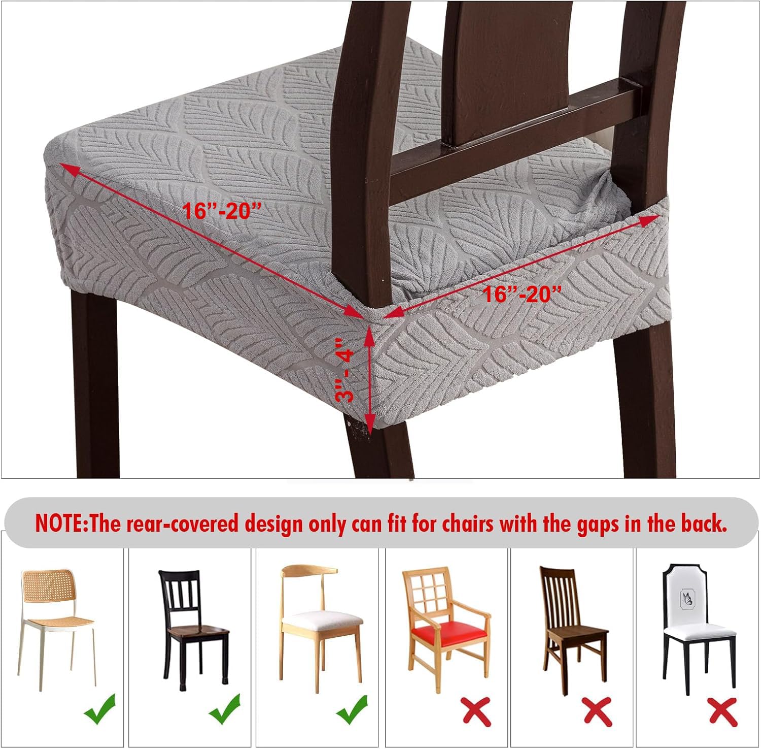 YUEANG four-piece seat cover set ready for dining room refresh.