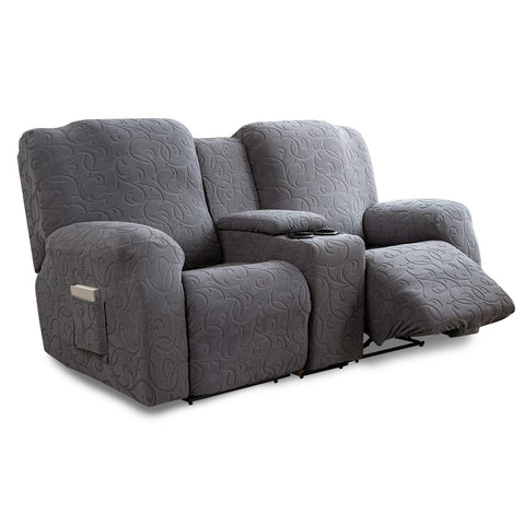 YUEANG recliner loveseat cover with center console and secure fit for soft protection