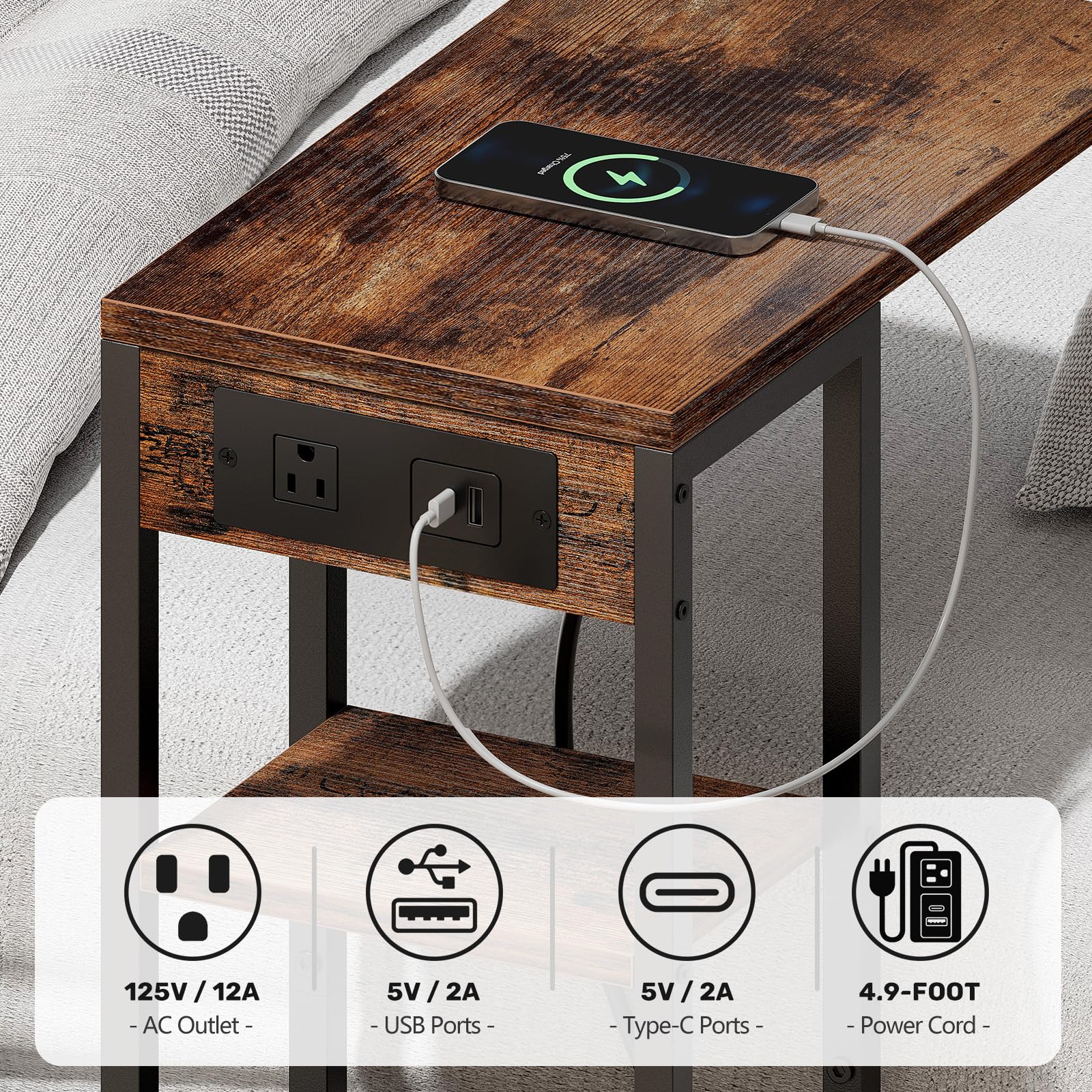 Yuede adjustable feet stabilize the table on uneven floors