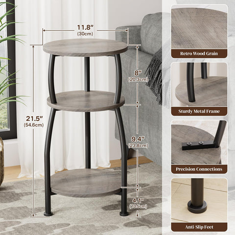 Yuede compact round table fits apartments and dorms.