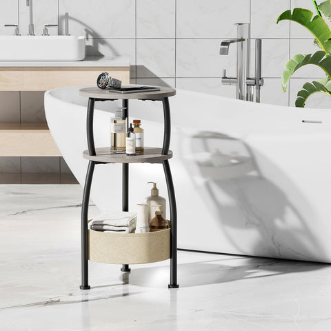 Yuede greige color with wood grain and matte steel frame