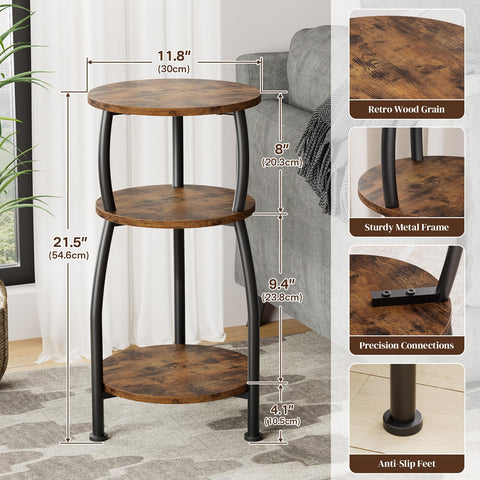 Yuede slim coffee table designed for narrow spaces beside the sofa.