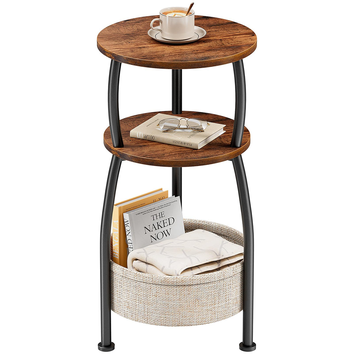 Yuede small side table top surface ideal for drinks and lamps