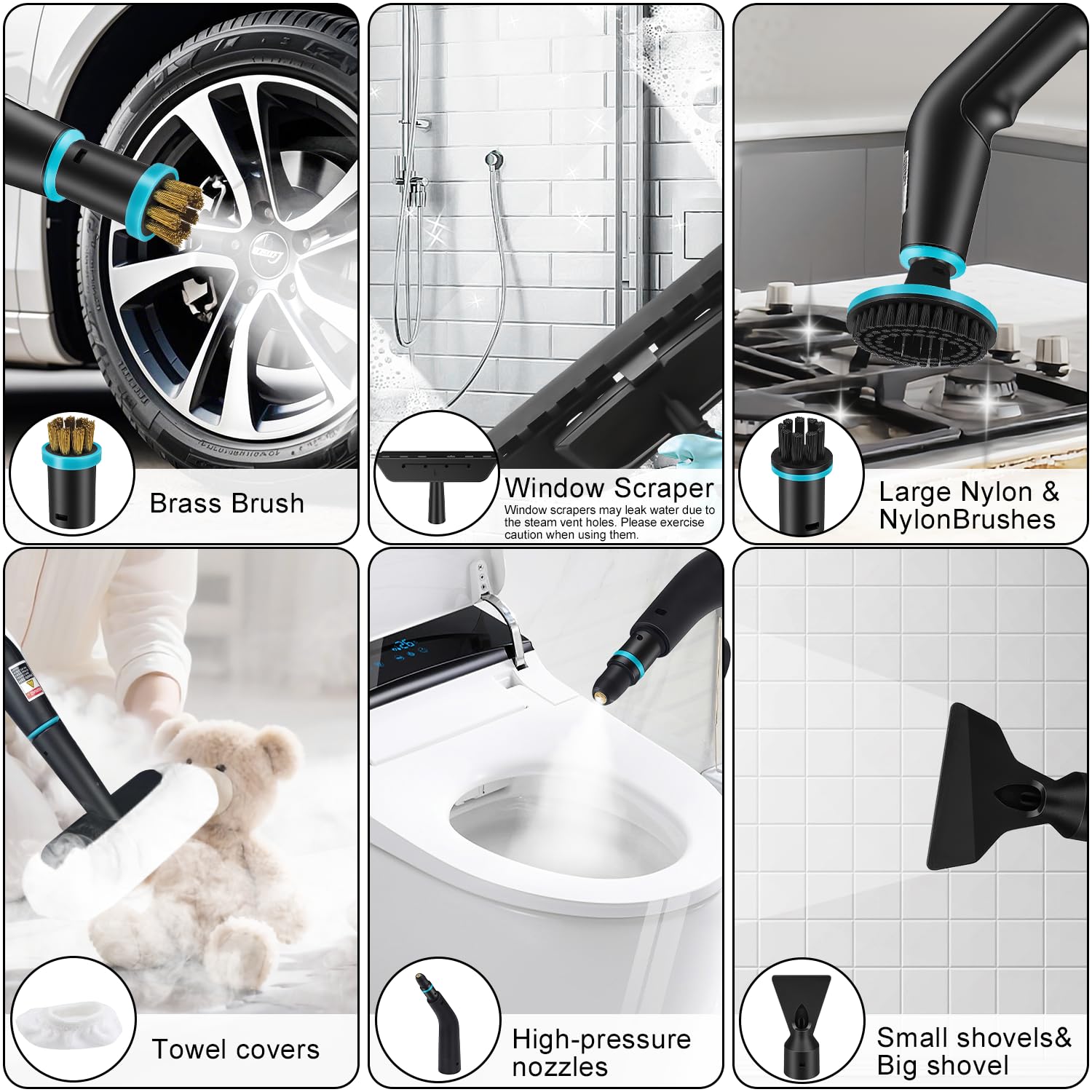 Yueidung steam cleaner car interior refreshes upholstery and dashboard.