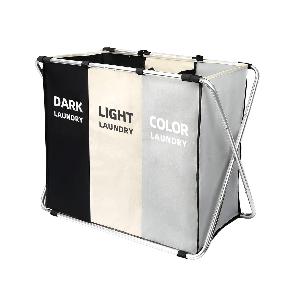 YUELAN 180L laundry basket front view, waterproof and durable for easy sorting