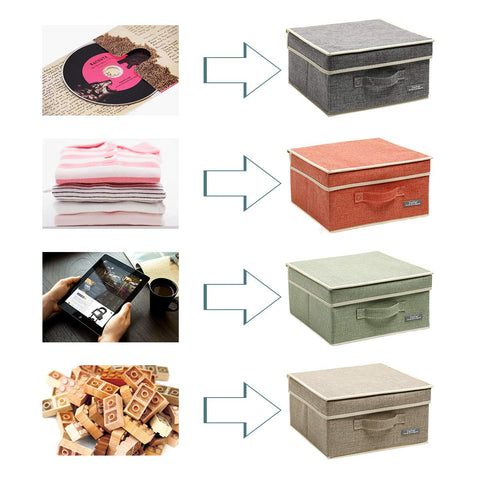 YueYue stackable storage boxes with lids save space and declutter.
