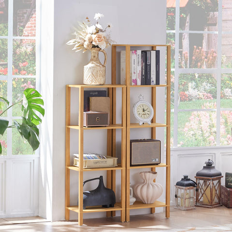 YUFAM slim-profile tall shelf fits small spaces while maximizing storage