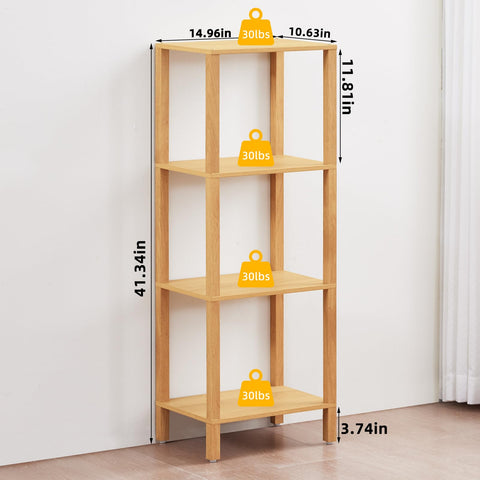 YUFAM bookshelf with sturdy pillars for stable display of books and plants