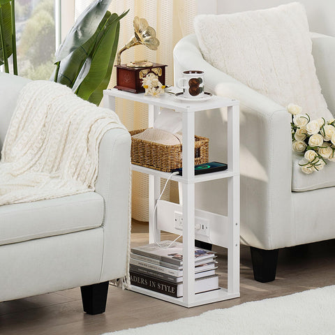 YUFAM multifunctional end table shown in a living room setup.