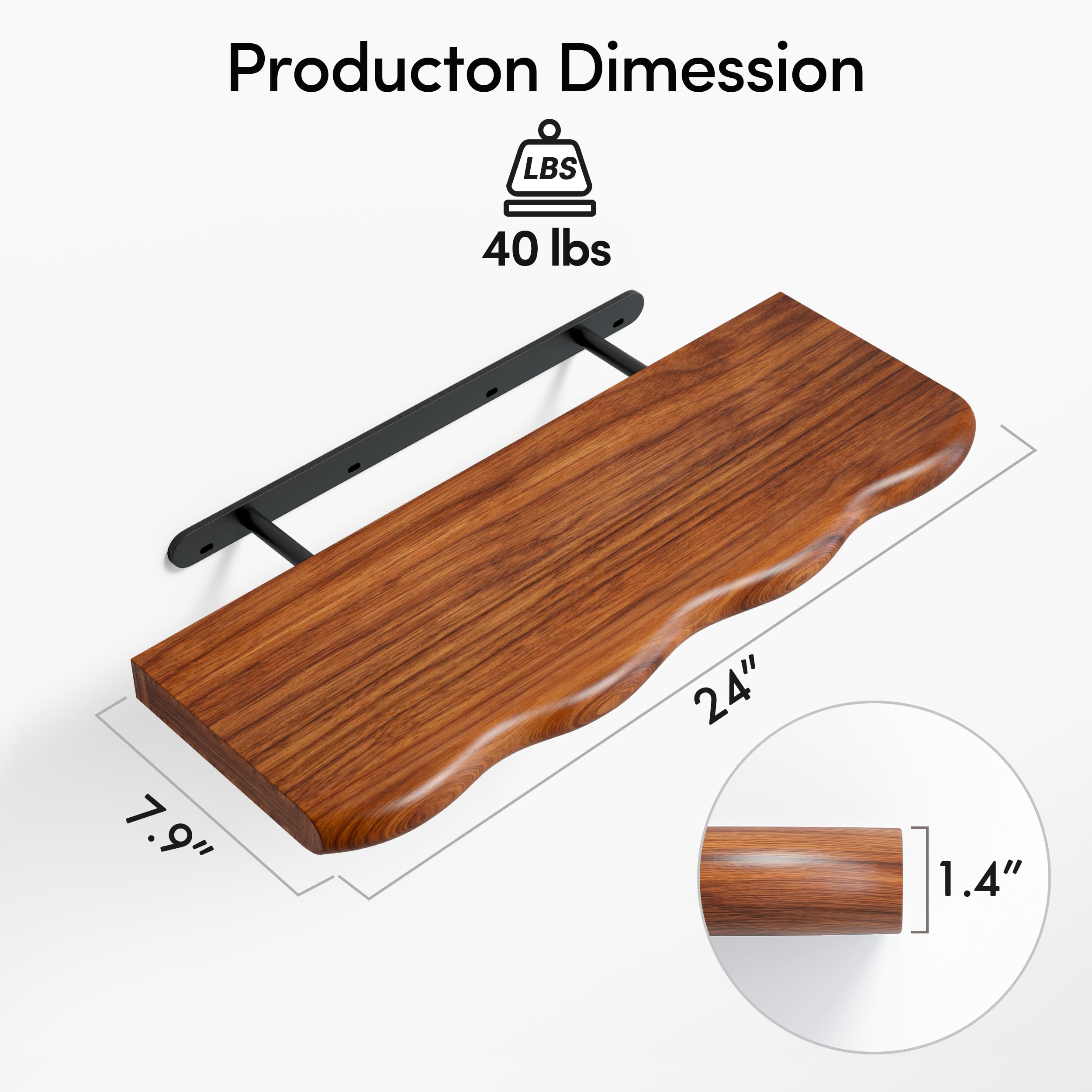 YUFLINX wall-mounted shelf bracket delivers sturdy support