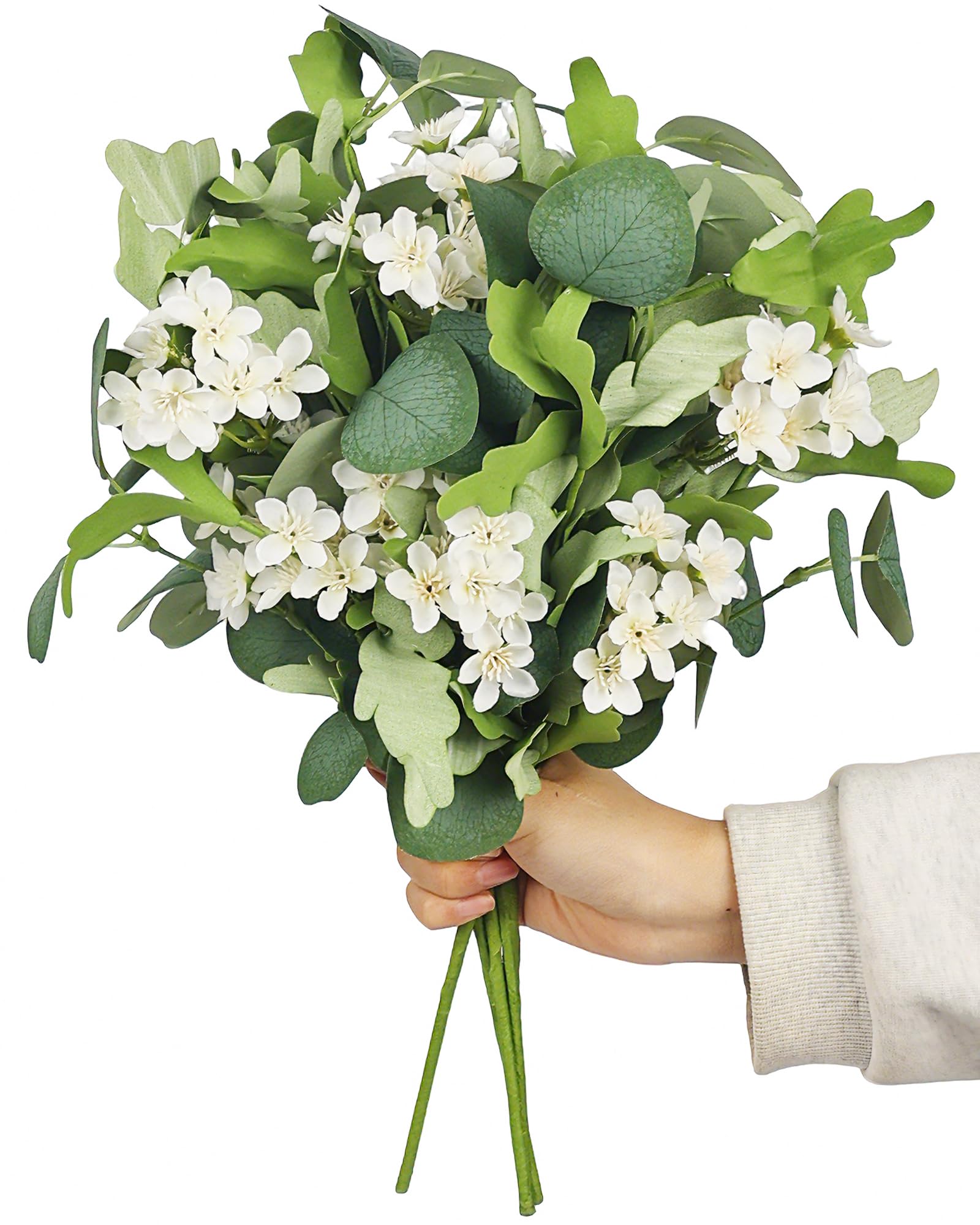 YUGALI cherry blossom branch in vase enhances a 16-inch centerpiece with natural charm