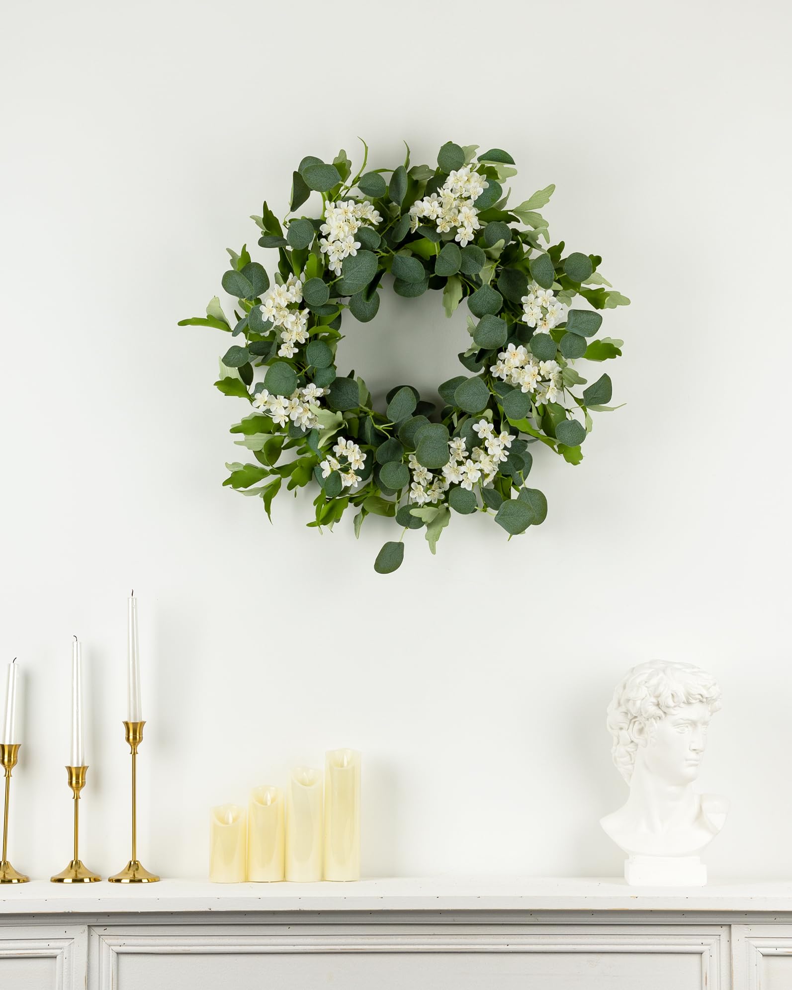YUGALI grapevine base wreath showing rustic natural texture