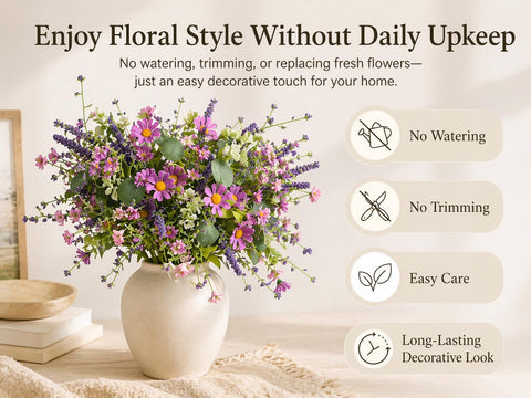 YUGALI rustic-modern floral arrangement suited for porches and entryways.