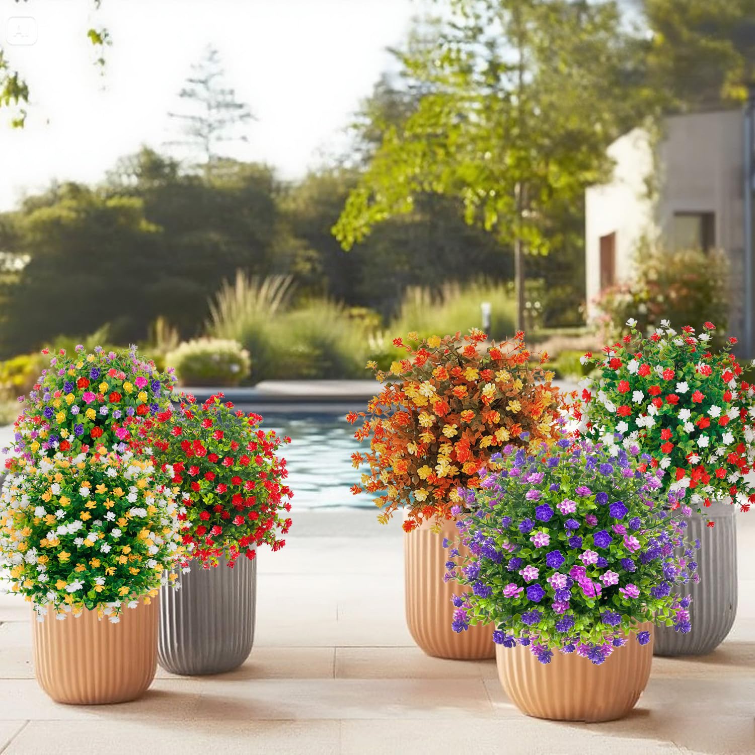 YUGYUM 2-pack topiary set creates balanced, low-maintenance garden accents.