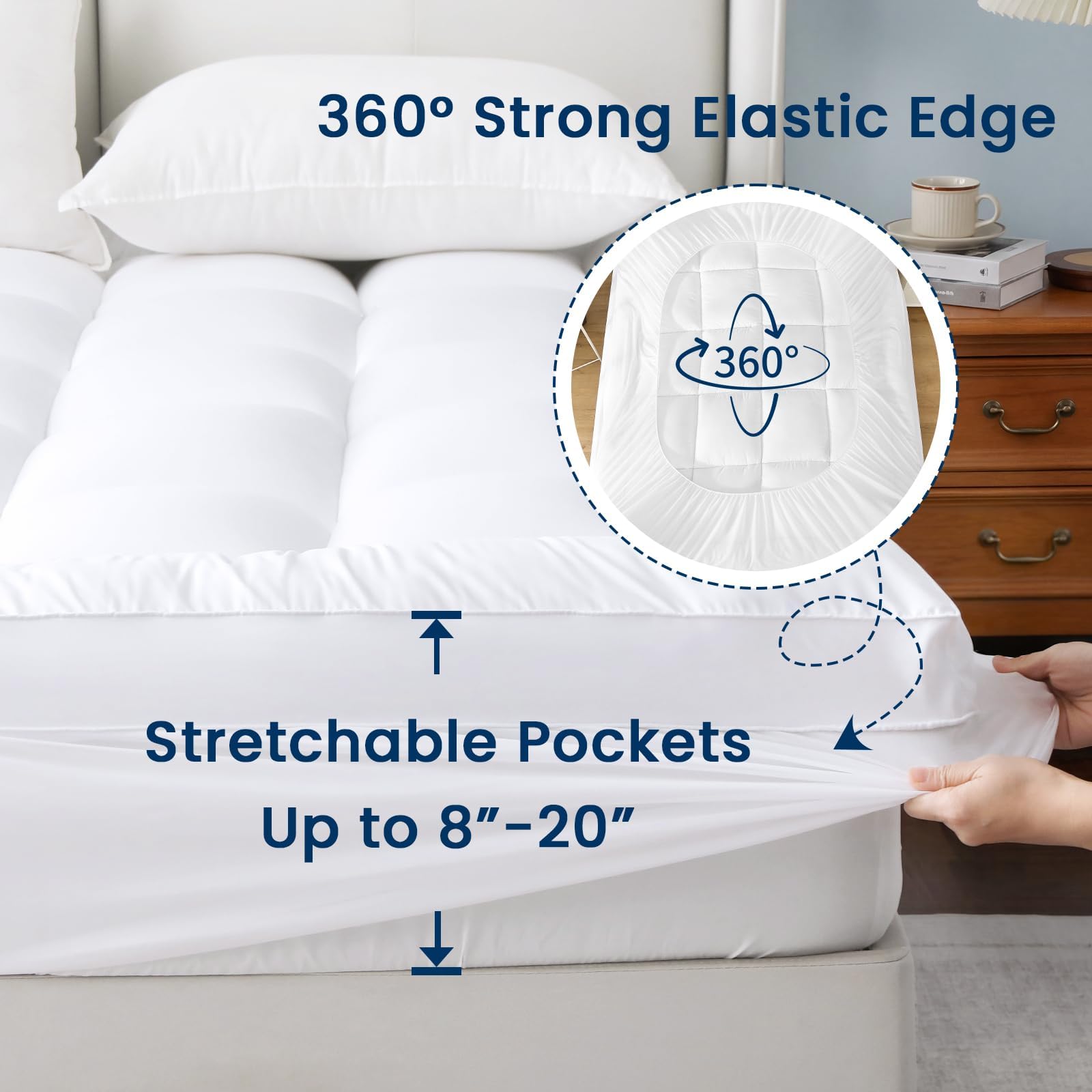 YUGYVOB compatible with all mattress types to prevent shifting