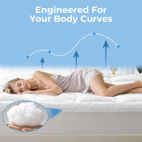 YUGYVOB topper breathable fabric surface promotes airflow and cool nights